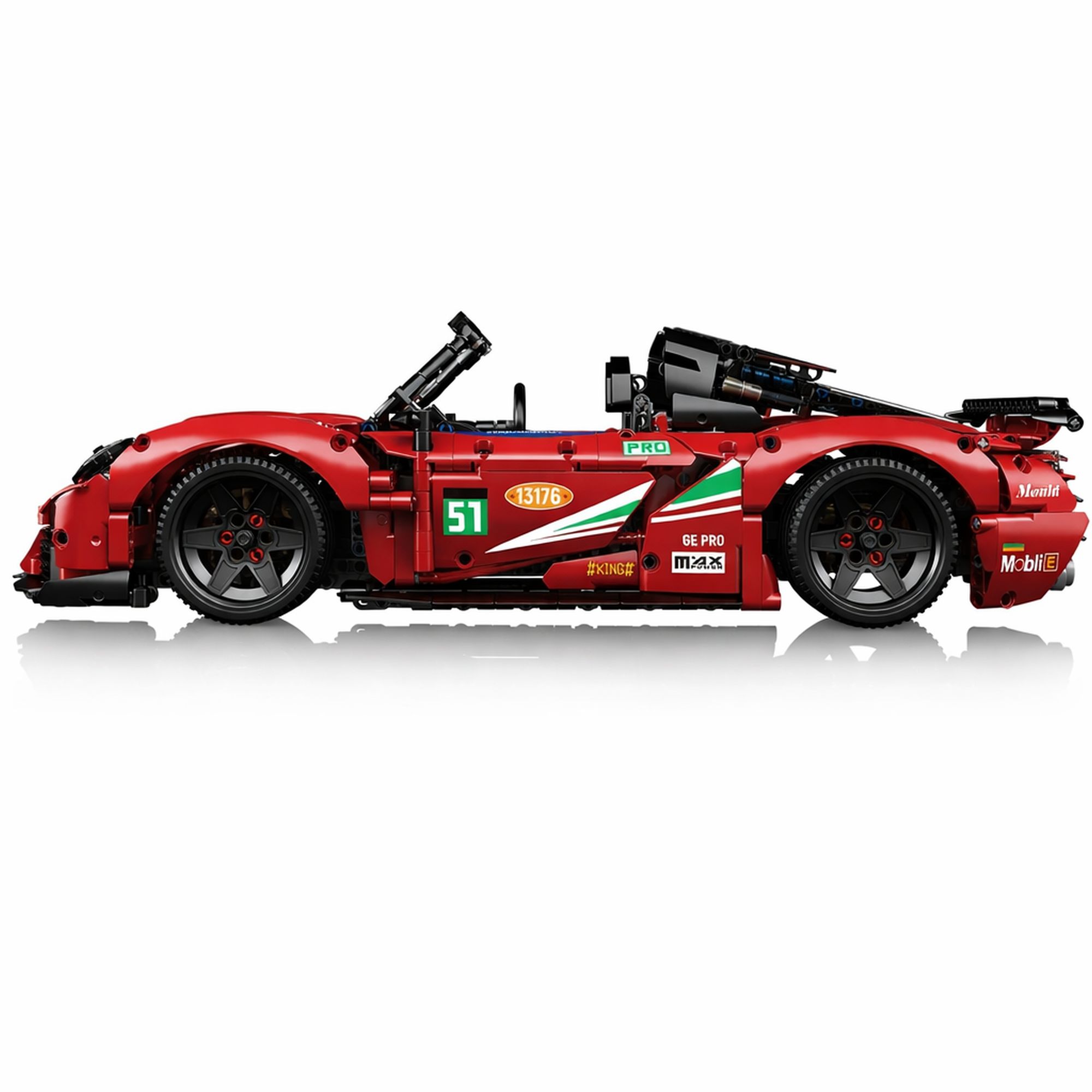 Mould King Red Sports Car 13176 | Zestaw klocków | 1538 elementów - obrazek 3