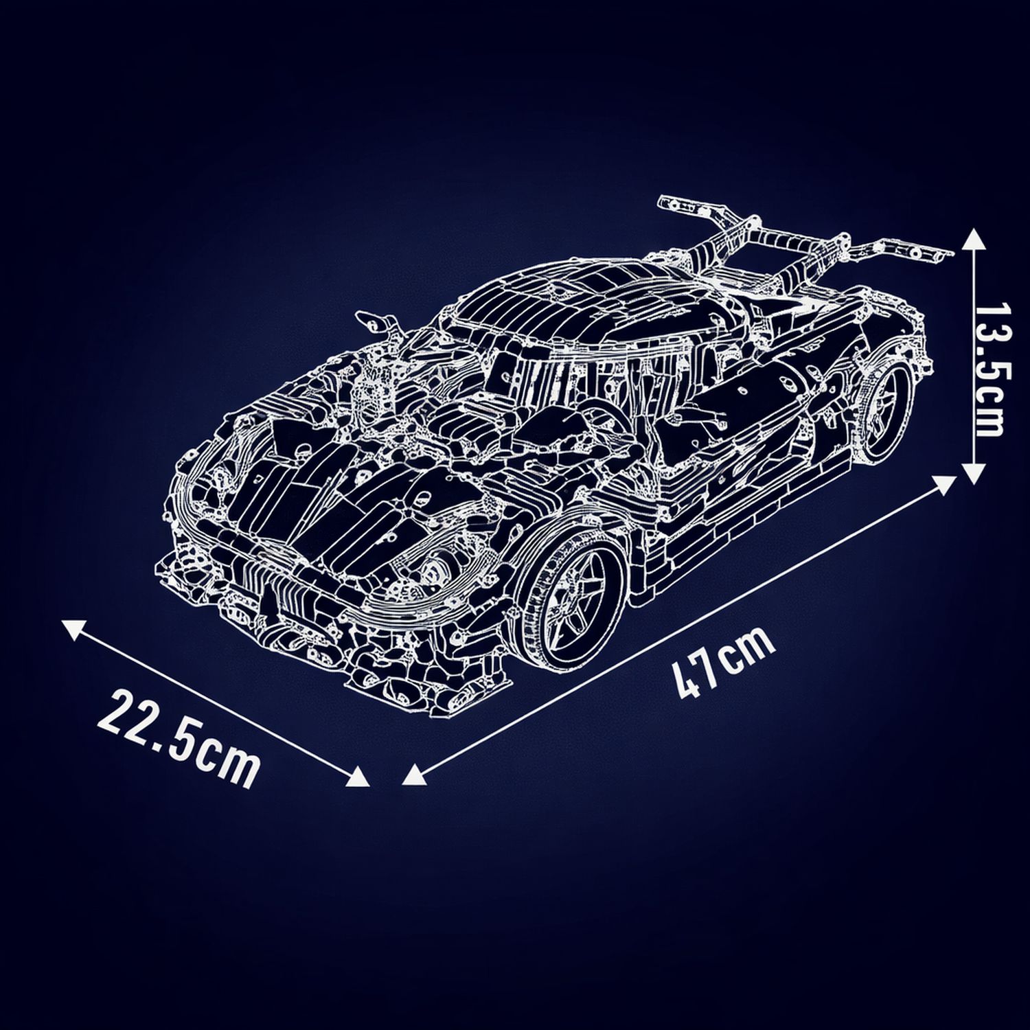 Mould King Koenigsegg Hypercar 13121 | Zestaw klocków | 3063 elementów - obrazek 3