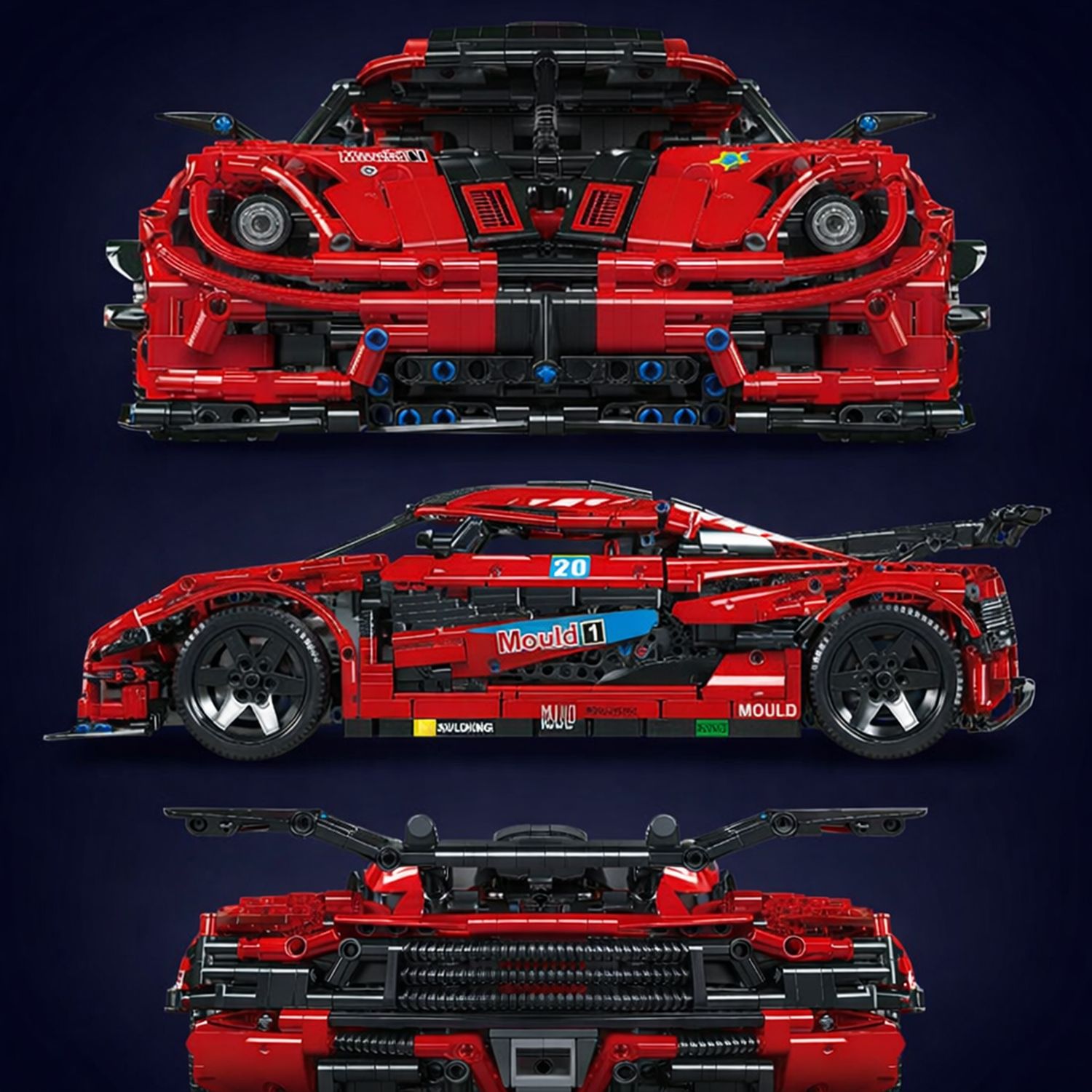 Mould King Koenigsegg Hypercar 13121 | Zestaw klocków | 3063 elementów