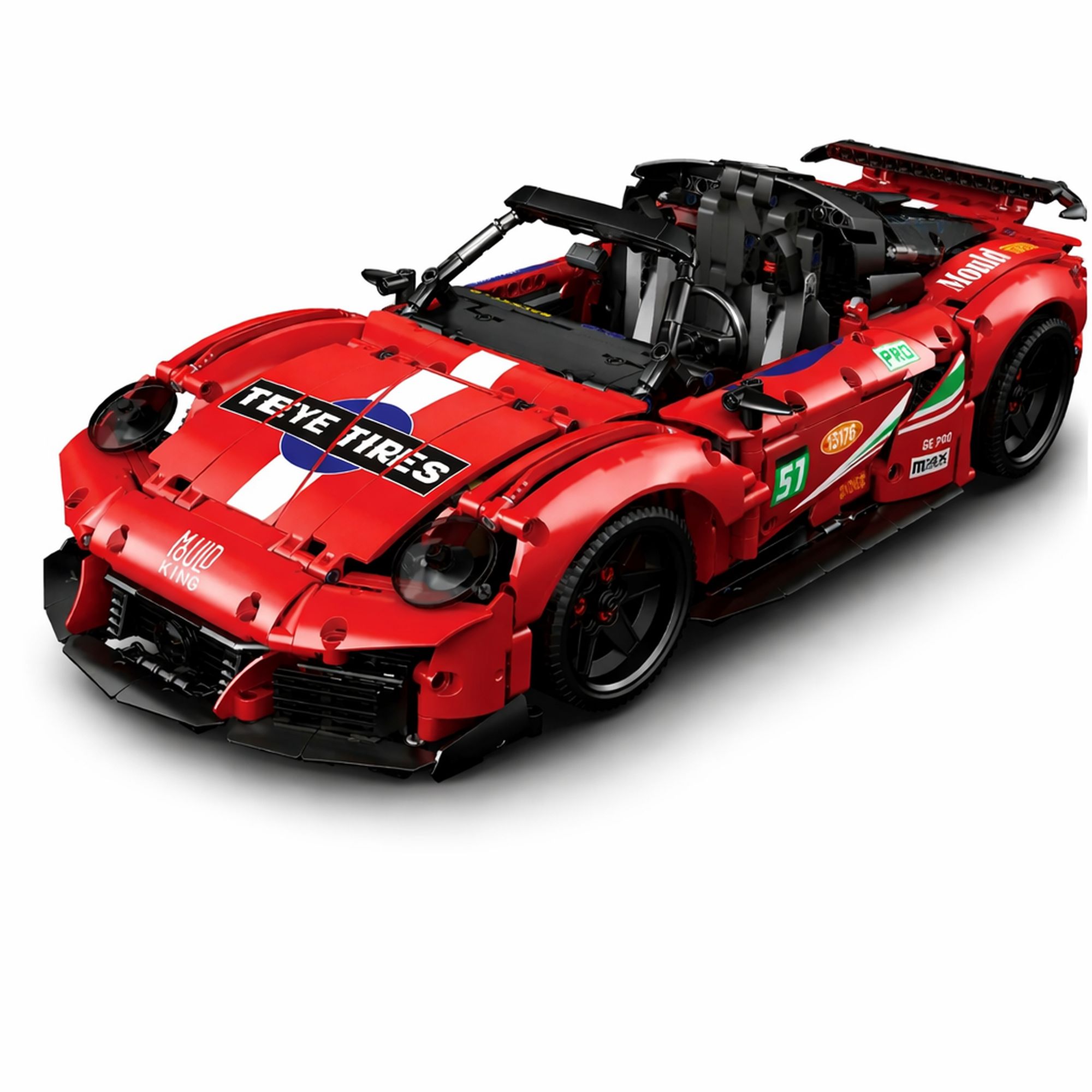 Mould King Red Sports Car 13176 | Zestaw klocków | 1538 elementów - obrazek 2